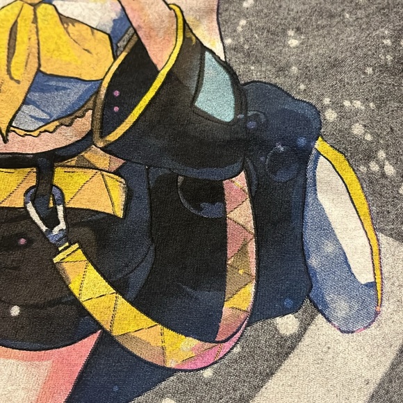 Kagamine Rin Hatsune Miku T-Shirt Graphic Tee Anime Black size LG - Picture 6 of 11